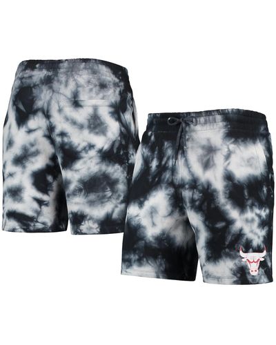 KTZ Chicago Bulls Fleece Tie-dye Shorts - Black