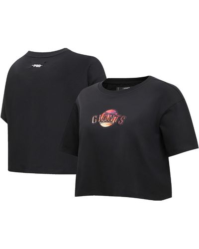 Pro Standard San Francisco Giants Painted Sky Boxy Cropped T-shirt - Black