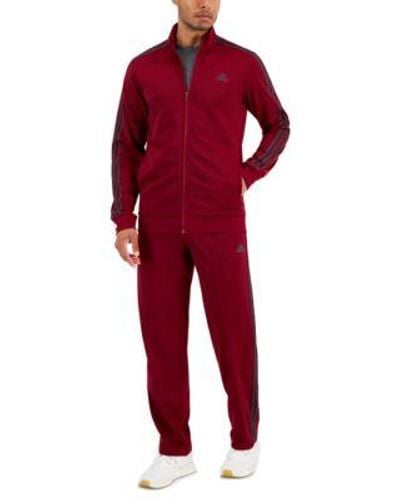 adidas Essentials Fleece Colorblock Sweatshirt - Red, Men's Training