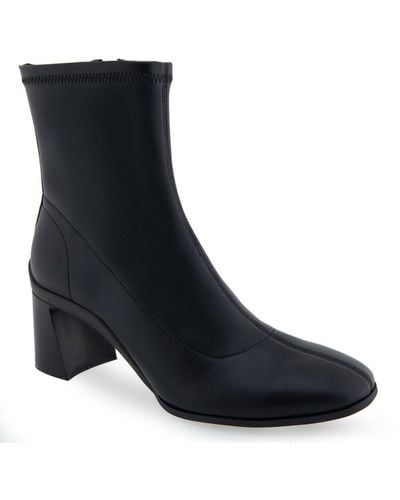 Aerosoles Corinda Midcalf Mid Heel Boots - Black