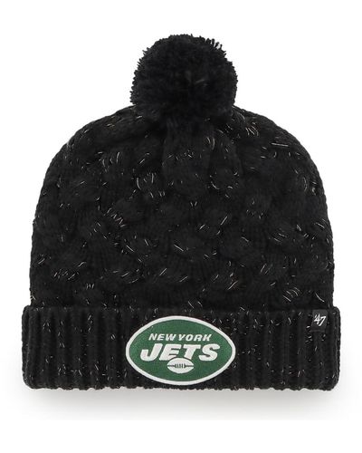 '47 '47 New York Jets Fiona Logo Cuffed Knit Hat - Black