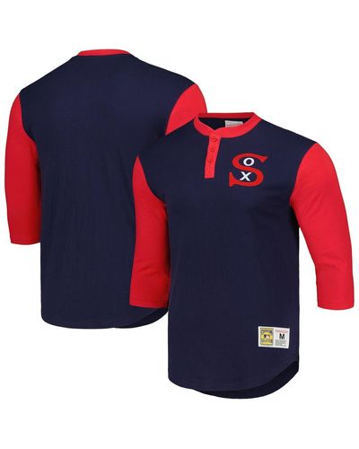 Mitchell & Ness Chicago White Sox Cooperstown Collection Legendary Slub Henley 3/4-sleeve T-shirt - Red