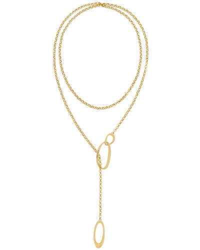 Calvin Klein Stainless Steel Oval Chain Necklace - Metallic