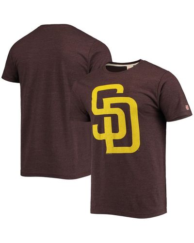 Homage San Diego Padres Hand Drawn Logo Tri-blend T-shirt - Brown