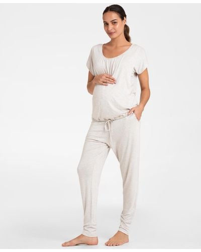 Seraphine Ultra-soft Maternity Nursing Loungewear Set - White