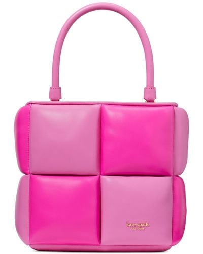 Kate Spade Boxxy Colorblocked Smooth Leather Tote - Pink