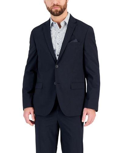 Vince Camuto Slim-fit Spandex Super-stretch Suit Jacket - Blue