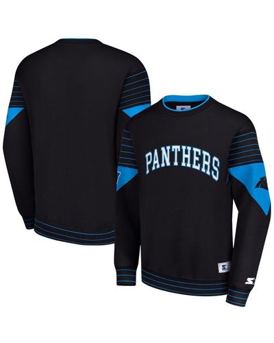 Starter Carolina Panthers Face-off Pullover Sweatshirt - Blue