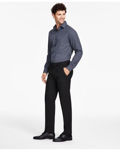 Alfani Slim-fit Stretch Solid Suit Pants - Black