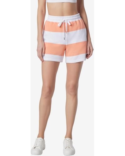 Marc New York Andrew Marc Sport Rugby Stripe Shorts - Pink