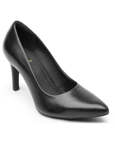 flexi ́s Leather Dress Pump Heels 104505 By - Black
