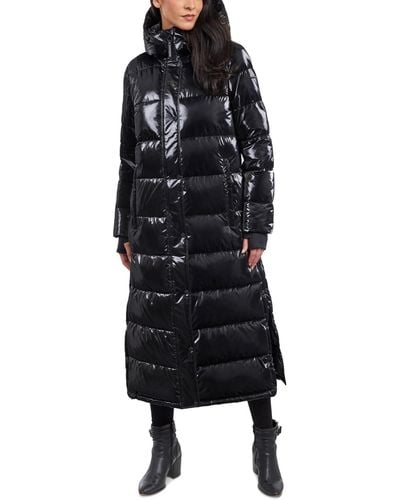 BCBGeneration Hooded Maxi Puffer Coat - Black