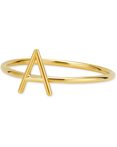 Sarah Chloe Amelia Initial Monogram Ring - Metallic