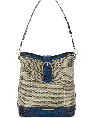 Brahmin Celina Boathouse Leather Bucket Bag - Blue