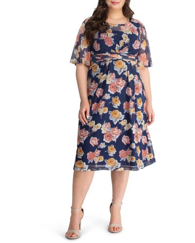 Trendy Plus Size Mesh Midi Dress, Created for Macy's