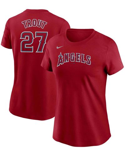 Nike Mike Trout Los Angeles Angels Name Number T-shirt - Red