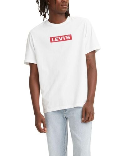 Levi's Relaxed Fit Box Tab Logo Crewneck T-shirt - White