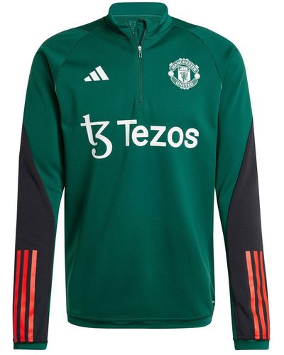adidas Manchester United 2023/24 Aeroready Raglan Quarter-zip Training Top - Green