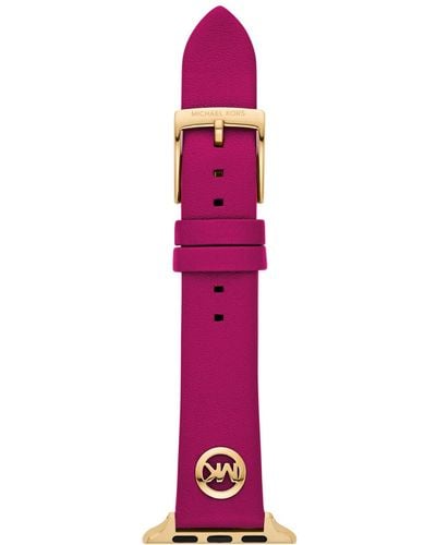 Michael Kors Leather Strap For Apple Watch - Pink