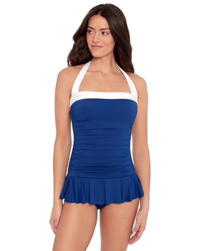 Lauren by Ralph Lauren Lauren By Ralph Lauren Bel Air Skirted One-piece Swimsuit - Blue