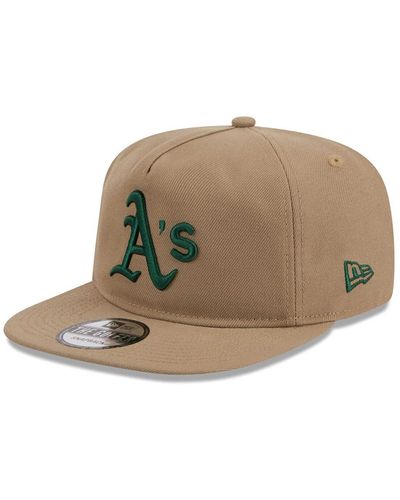 KTZ Oakland Athletics Golfer Adjustable Hat - Natural