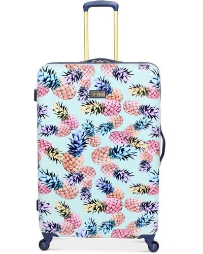 Jessica Simpson Pineapple Hardside 29" Spinner Suitcase - Blue