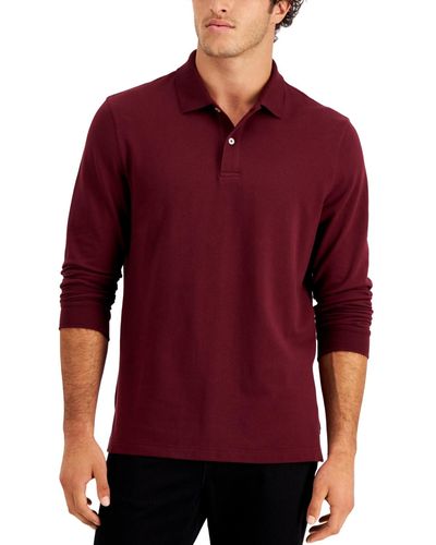Club Room Solid Stretch Polo - Red
