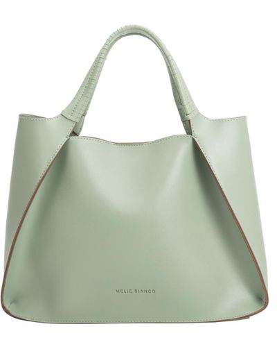 Melie Bianco Megan Large Faux Leather Tote Bag Set - Green