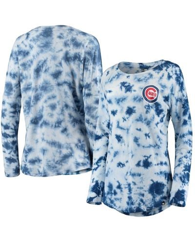 KTZ Chicago Cubs Tie-dye Long Sleeve T-shirt - Blue