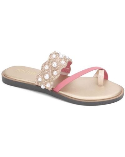 Kenneth Cole Spring X Band Scallop Flat Sandals - Pink