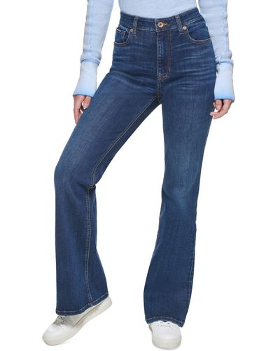 DKNY Boerum High Rise Flare Leg Jeans - Blue