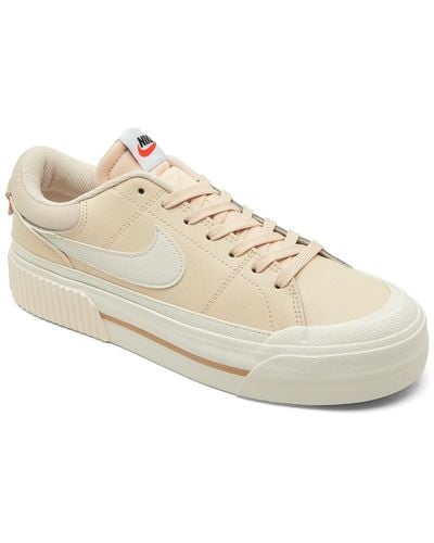 Nike Court Legacy Lift Platform Casual Sneakers From Finish Line - White