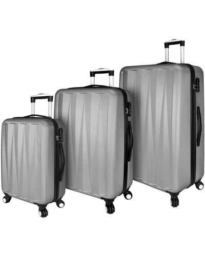 Elite Luggage Verdugo 3-pc. Hardside luggage Spinner Set - Gray