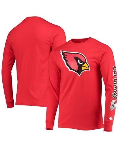 Starter Cardinal Arizona Cardinals Halftime Long Sleeve T-shirt - Red