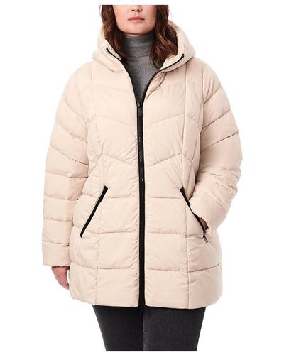 Bernardo Plus-size Mid-length Puffer Jacket - Pink