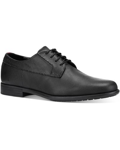 BOSS Hugo By Kyron Plain Leather Derby Dress Shoe - Black