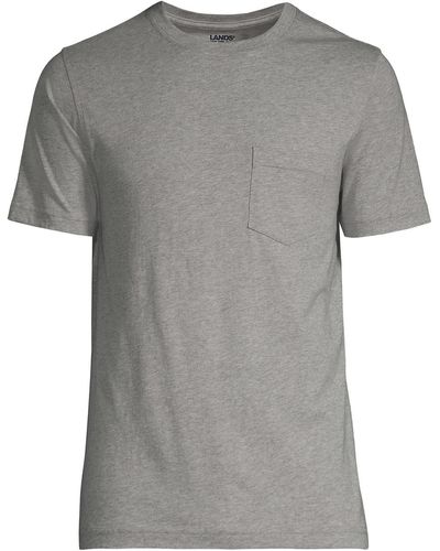 Lands' End Short Sleeve Supima Tee With Pocket - White