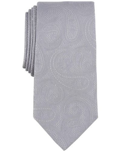 Michael Kors Rich Texture Paisley Tie - Gray