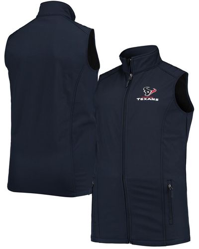Dunbrooke Houston Texans Big And Tall Archer Softshell Full-zip Vest - Blue