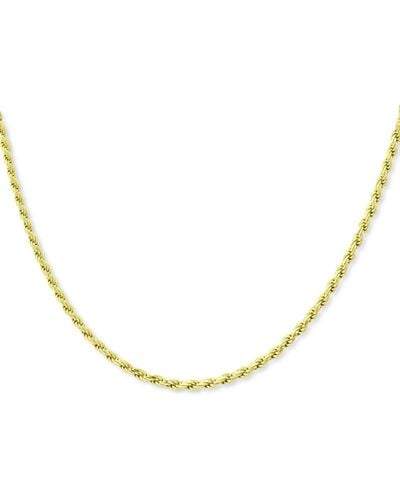 Giani Bernini Rope Link 16" Chain Necklace In 18k Gold-plated Sterling Silver, Created For Macy's - Metallic