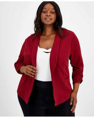 Plus size store knit blazer