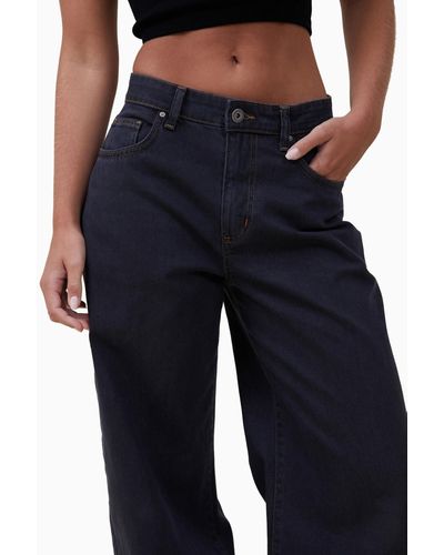 Cotton On Relaxed Wide Leg Jeans - Blue