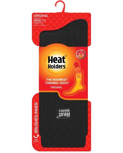 Heat Holders Original Solid Thermal Socks - Red