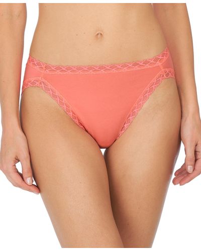 Natori Bliss Lace-trim Cotton French-cut Brief Underwear 152058 - Multicolor