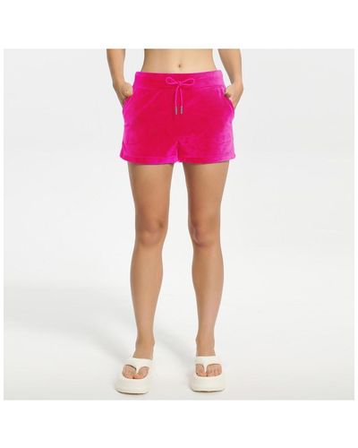 Juicy Couture Classic Velour Juicy Short With Back Bling - Pink