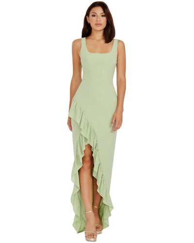 Dress the Population Charlene Ruffled High-low Gown - Green