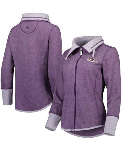 Tommy Bahama Baltimore Ravens Sport Sun Fade Full-zip Sweatshirt - Purple