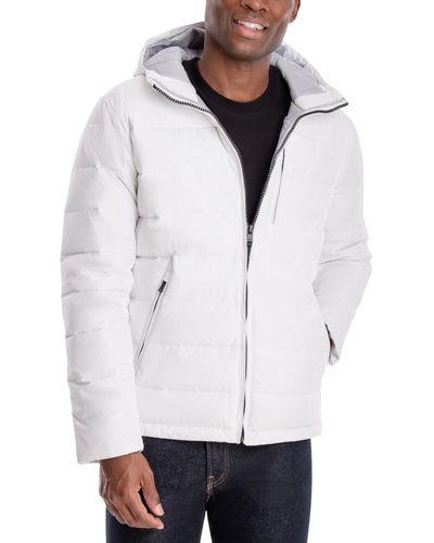Michael Kors Hooded Puffer Jacket, Created For Macy's - White
