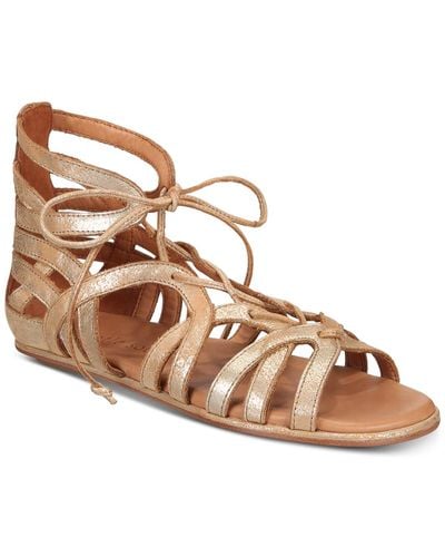 Gentle Souls By Kenneth Cole Break My Heart Sandals - Metallic