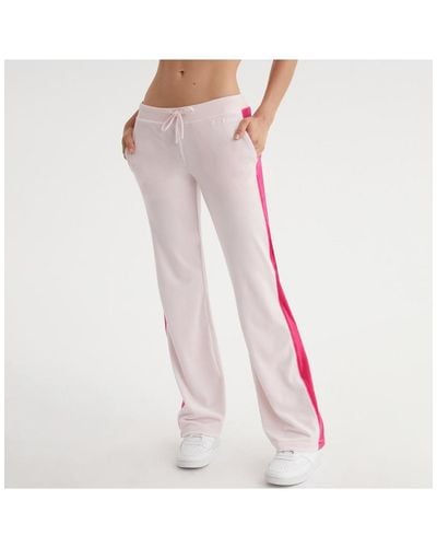 Juicy Couture Color Block Wide Leg Track Pant - White